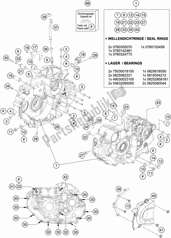 All parts for the Engine Case of the Husqvarna Svartpilen 701 Style EU 2019