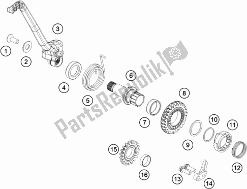 Todas as partes de Chute Inicial do Husqvarna TC 125 2019