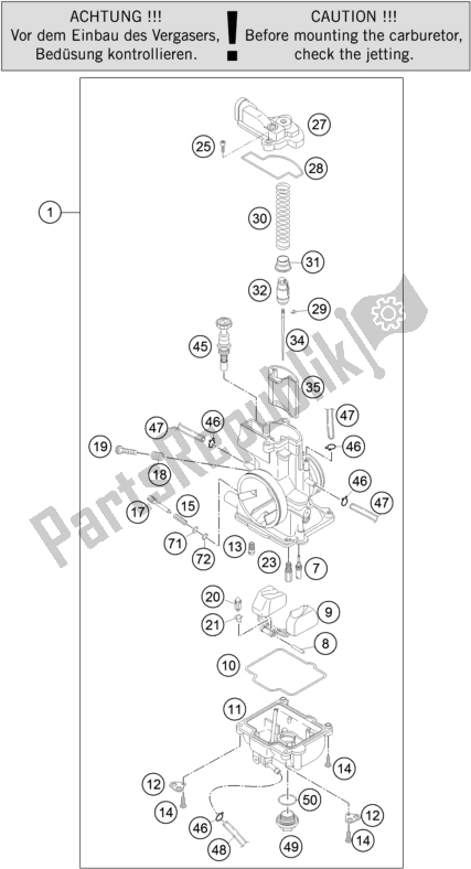 Tutte le parti per il Carburatore del Husqvarna TC 125 EU 2016