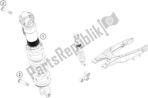 All parts for the Shock Absorber of the Husqvarna TC 125 EU 2018