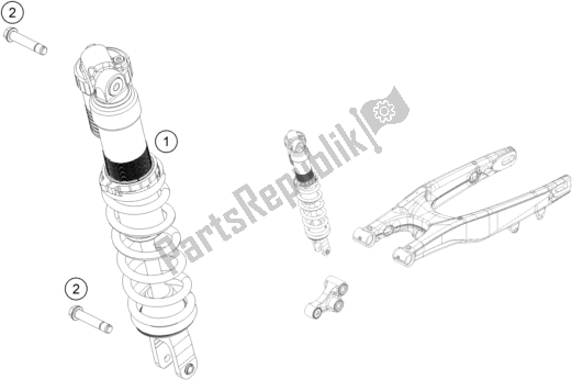 Wszystkie części do Amortyzator Husqvarna TC 250 2019