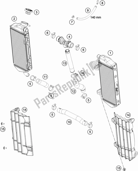 Todas as partes de Sistema De Refrigeração do Husqvarna TC 250 2020