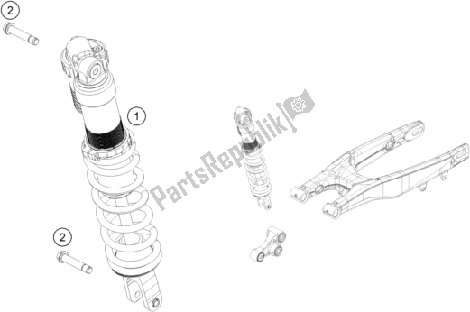 Wszystkie części do Amortyzator Husqvarna TC 250 EU 2019