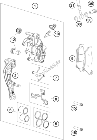 Todas las partes para Pinza De Freno Delantero de Husqvarna TC 250 EU 2020