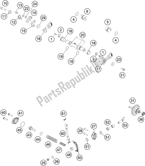 Toutes les pièces pour le Contrôle D'échappement du Husqvarna TC 250 EU 2022