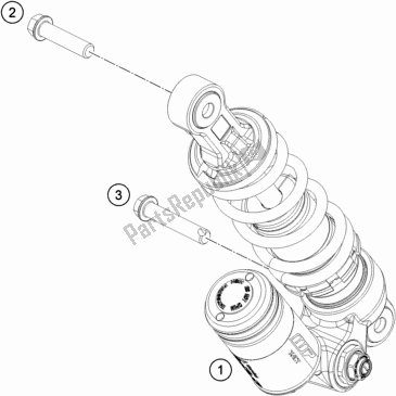 All parts for the Shock Absorber of the Husqvarna TC 50 2020