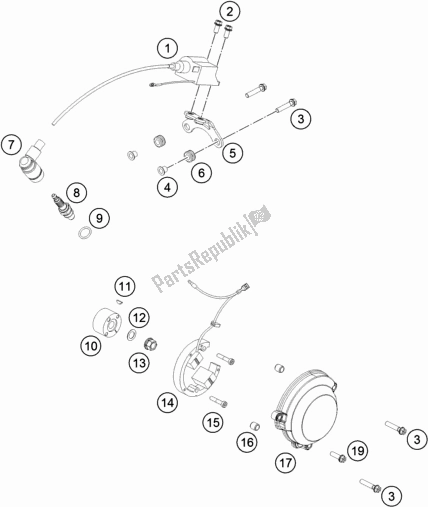 Tutte le parti per il Sistema Di Accensione del Husqvarna TC 50 EU 2017