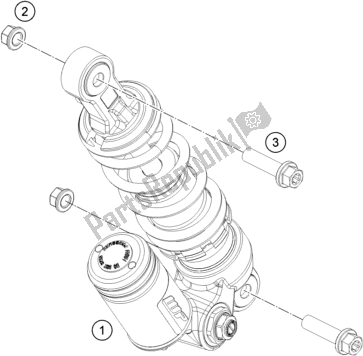 All parts for the Shock Absorber of the Husqvarna TC 50 EU 2019