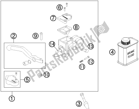 All parts for the Front Brake Control of the Husqvarna TC 50 EU 2020