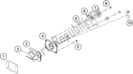 All parts for the Reed Valve Case of the Husqvarna TC 50 EU 2020