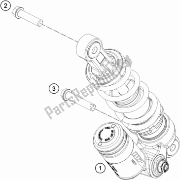 All parts for the Shock Absorber of the Husqvarna TC 50 EU 2020