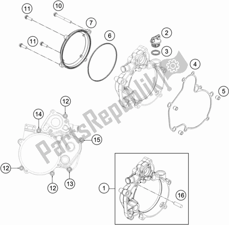 Toutes les pièces pour le Couvercle D'embrayage du Husqvarna TC 50 EU 2021