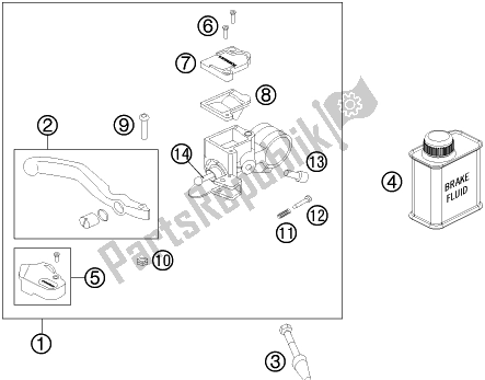 Alle onderdelen voor de Front Brake Control van de Husqvarna TC 50 EU 2021