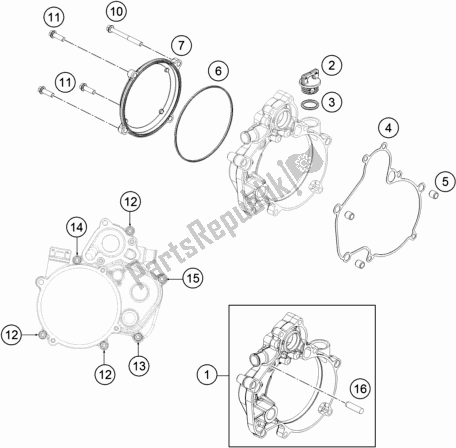 Tutte le parti per il Coperchio Frizione del Husqvarna TC 50 EU 2022