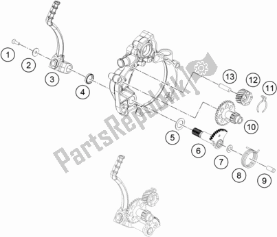 All parts for the Kick Starter of the Husqvarna TC 50 EU 2022