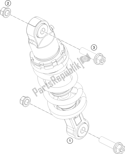 Todas as partes de Amortecedor do Husqvarna TC 50 Mini EU 2018