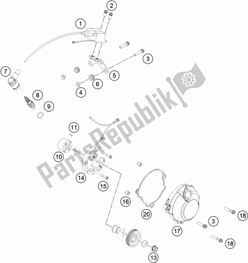 All parts for the Ignition System of the Husqvarna TC 50 Mini EU 2019