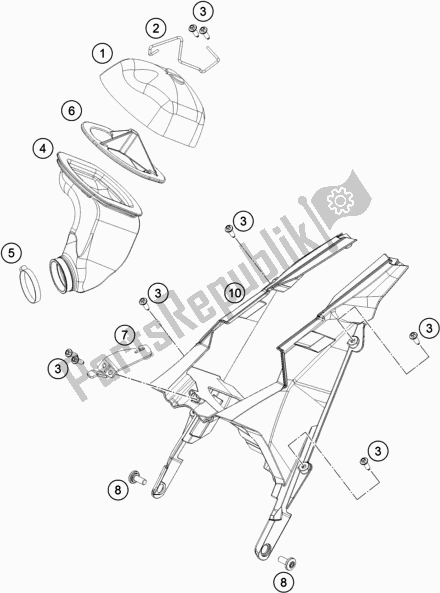 Tutte le parti per il Filtro Dell'aria del Husqvarna TC 65 2020