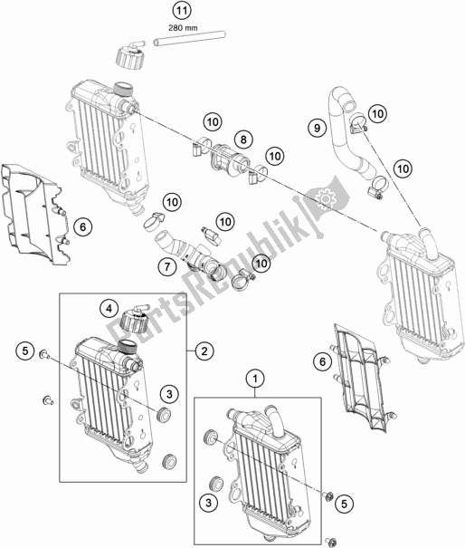 All parts for the Cooling System of the Husqvarna TC 65 2020