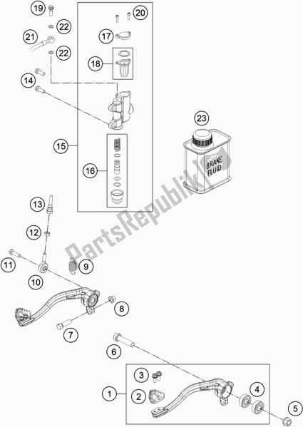 Toutes les pièces pour le Commande De Frein Arrière du Husqvarna TC 65 EU 2017