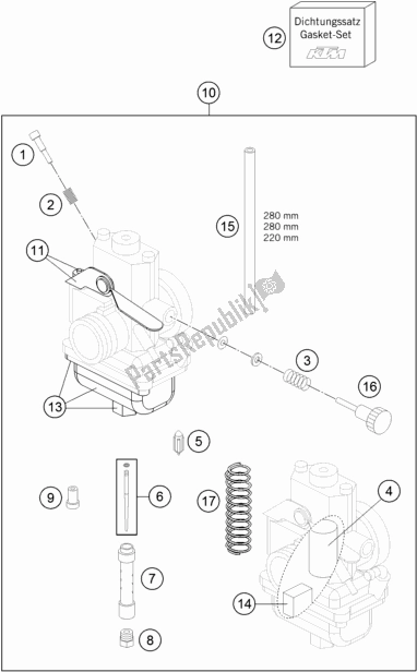 Tutte le parti per il Carburatore del Husqvarna TC 65 EU 2018