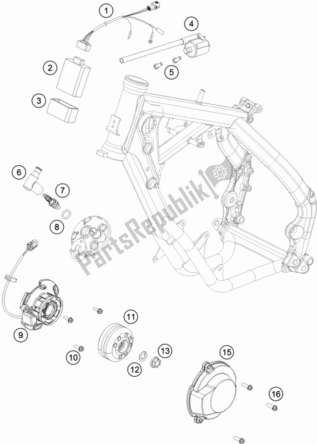 Tutte le parti per il Sistema Di Accensione del Husqvarna TC 65 EU 2018