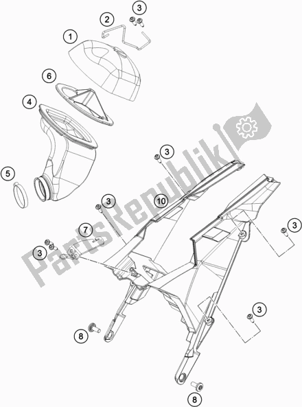 Todas as partes de Filtro De Ar do Husqvarna TC 65 EU 2019