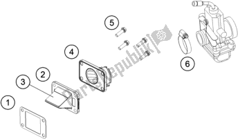 All parts for the Reed Valve Case of the Husqvarna TC 65 EU 2019