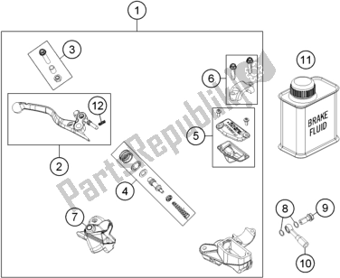 All parts for the Front Brake Control of the Husqvarna TC 65 EU 2020