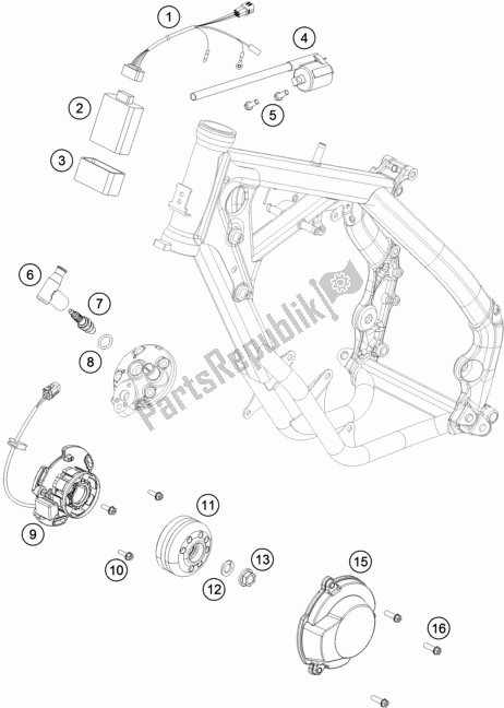 Todas as partes de Sistema De Ignição do Husqvarna TC 65 EU 2020