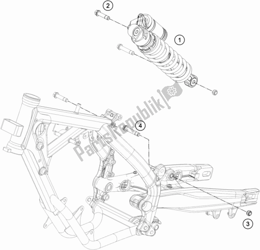 All parts for the Shock Absorber of the Husqvarna TC 65 EU 2020