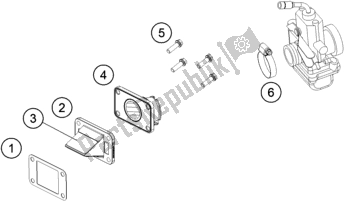 All parts for the Reed Valve Case of the Husqvarna TC 65 EU 2021