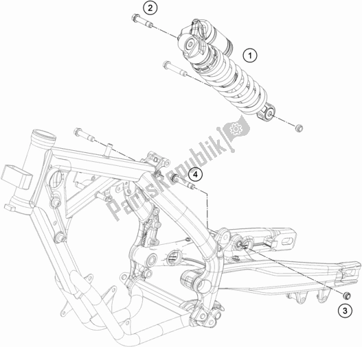 Todas as partes de Amortecedor do Husqvarna TC 65 EU 2021