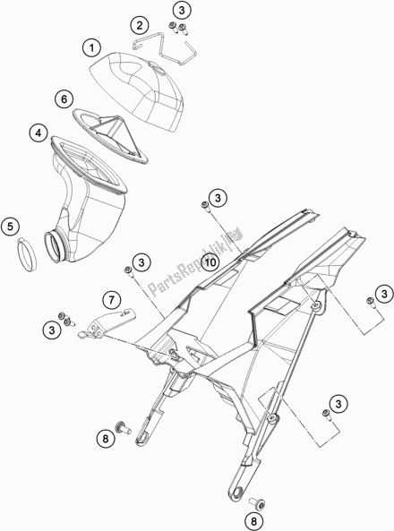 All parts for the Air Filter of the Husqvarna TC 65 EU 2022