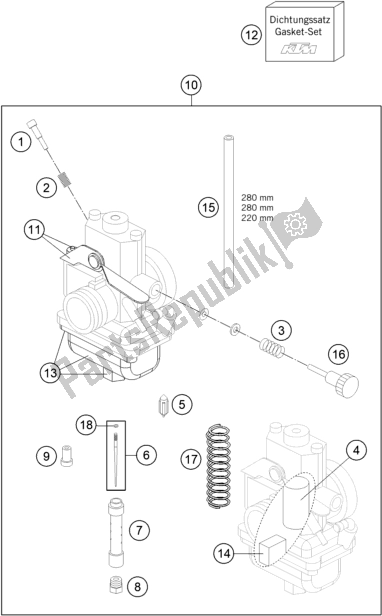 Toutes les pièces pour le Carburateur du Husqvarna TC 65 EU 2022