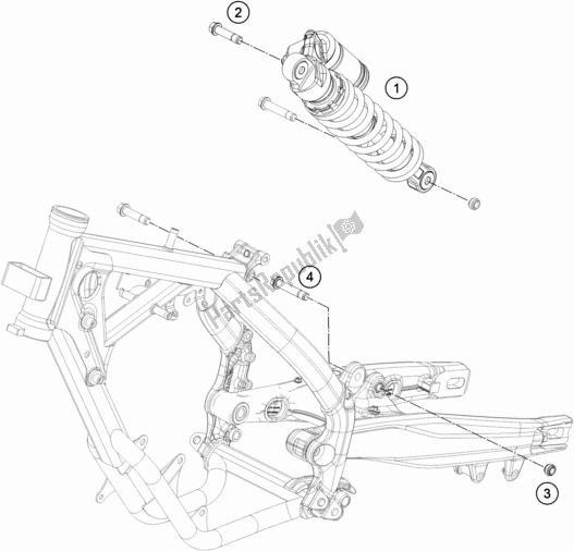 All parts for the Shock Absorber of the Husqvarna TC 65 EU 2022