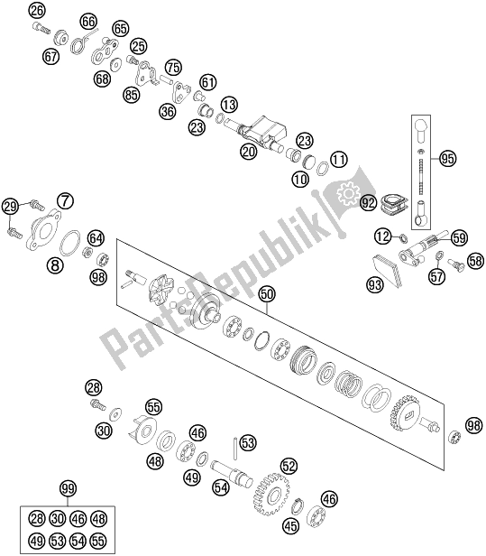 All parts for the Exhaust Control of the Husqvarna TC 85 17/ 14 EU 851714 2016