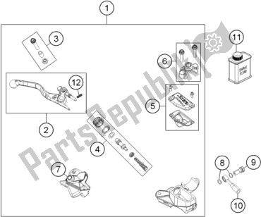 Alle onderdelen voor de Front Brake Control van de Husqvarna TC 85 17/ 14 EU 851714 2016