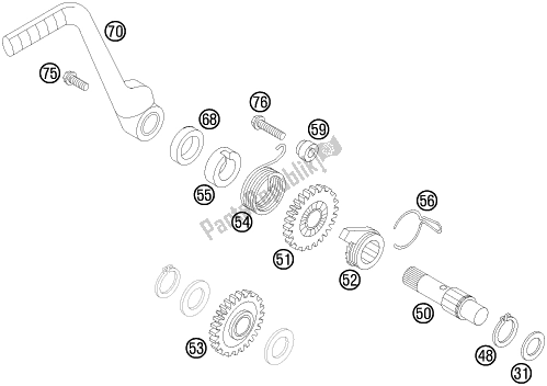 Toutes les pièces pour le Démarreur Au Pied du Husqvarna TC 85 17/ 14 EU 851714 2016