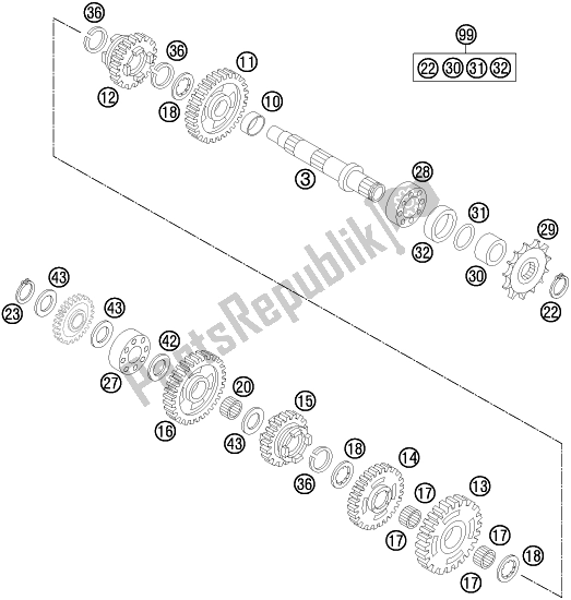 Wszystkie części do Przek? Adnia Ii - Wa? Ek Po? Redni Husqvarna TC 85 17/ 14 EU 851714 2016