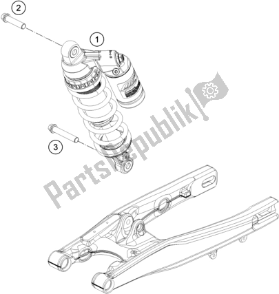 Tutte le parti per il Ammortizzatore del Husqvarna TC 85 17/ 14 EU 851714 2017