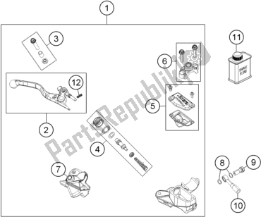 All parts for the Front Brake Control of the Husqvarna TC 85 17/ 14 EU 851714 2018