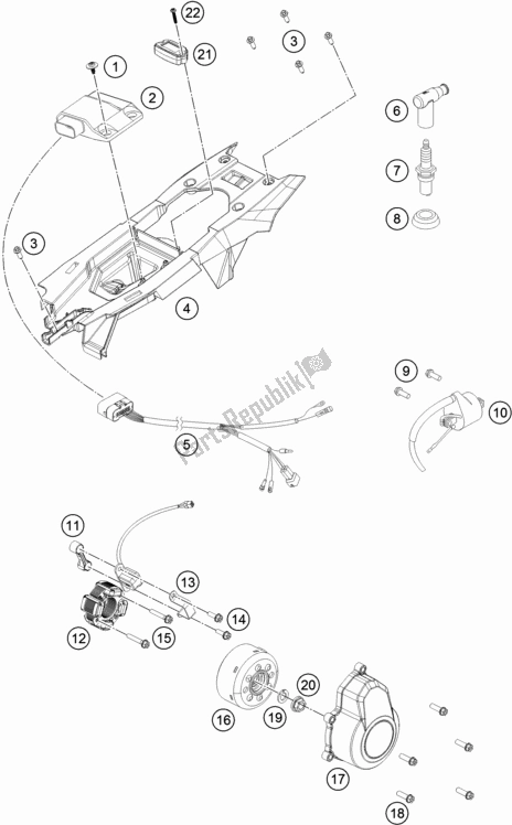 Todas las partes para Sistema De Encendido de Husqvarna TC 85 17/ 14 EU 851714 2019