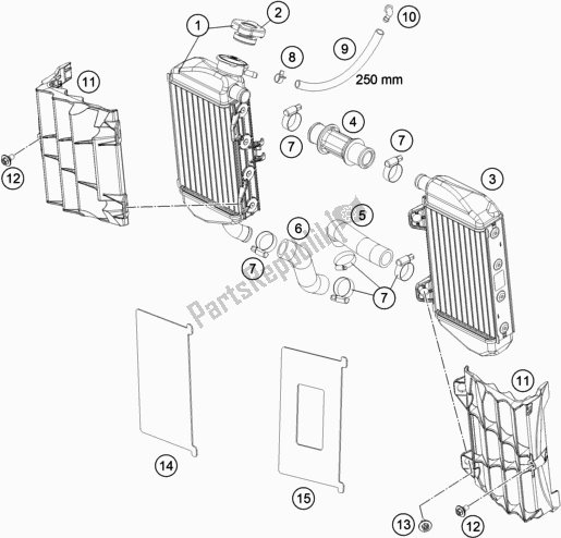 Toutes les pièces pour le Système De Refroidissement du Husqvarna TC 85 17/ 14 EU 851714 2020