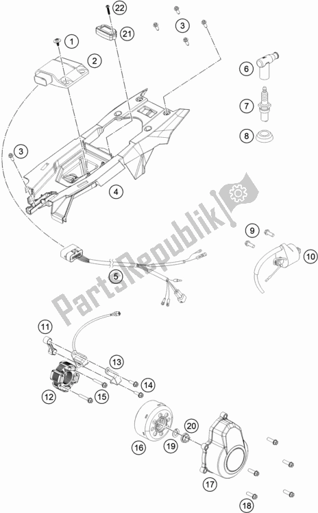 All parts for the Ignition System of the Husqvarna TC 85 17/ 14 EU 851714 2020