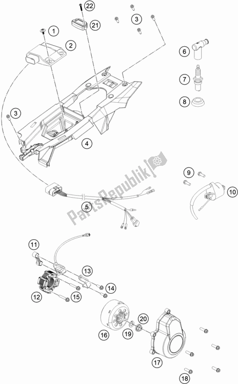 All parts for the Ignition System of the Husqvarna TC 85 17/ 14 EU 851714 2020