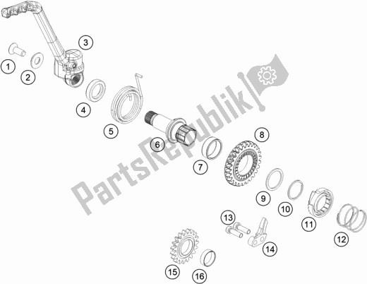 All parts for the Kick Starter of the Husqvarna TC 85 17/ 14 EU 851714 2020