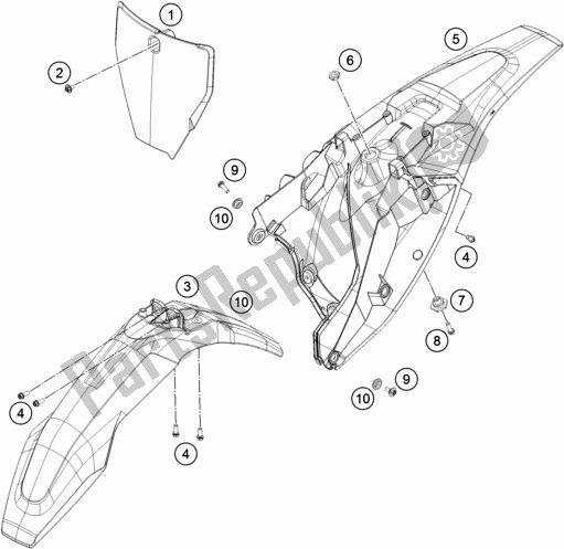 Wszystkie części do Maska, B? Otniki Husqvarna TC 85 17/ 14 EU 851714 2020