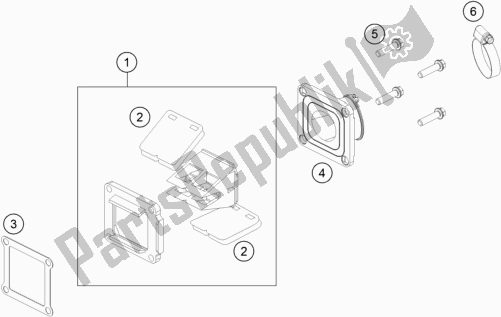 All parts for the Reed Valve Case of the Husqvarna TC 85 17/ 14 EU 851714 2020