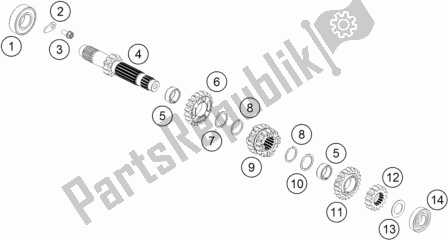 All parts for the Transmission I - Main Shaft of the Husqvarna TC 85 17/ 14 EU 851714 2020